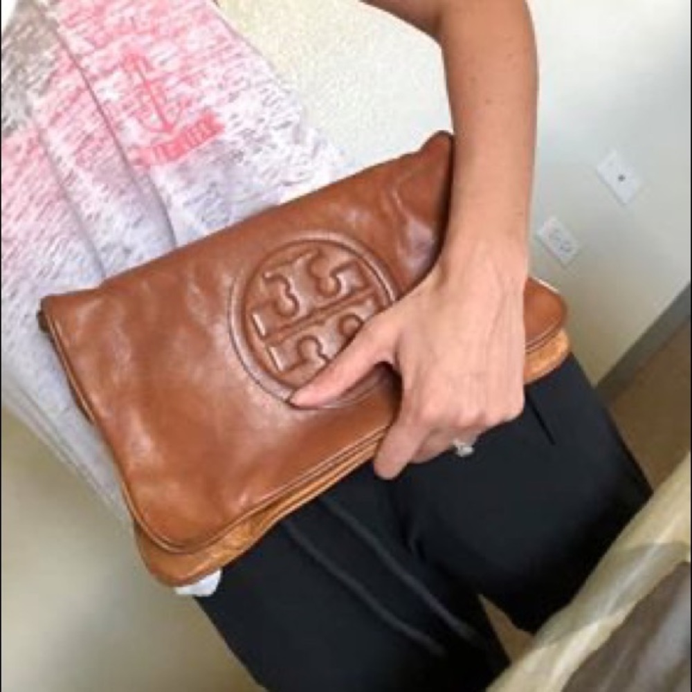 Tory Burch leather clutch